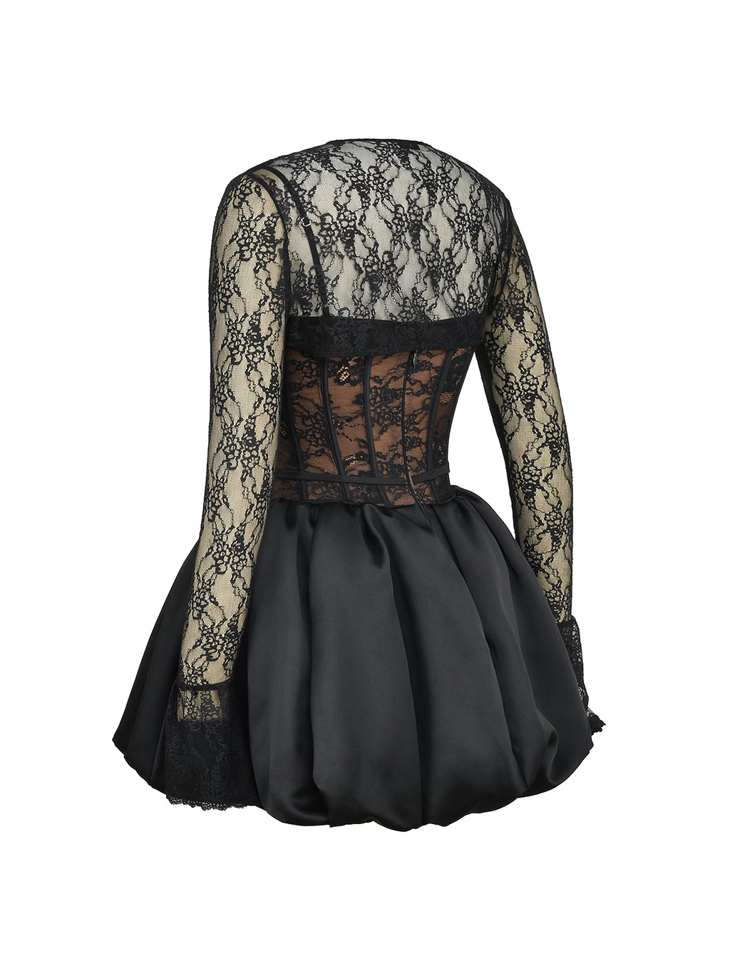 Floral Lace Mini Dress with Detachable Straps — Svelte Chic