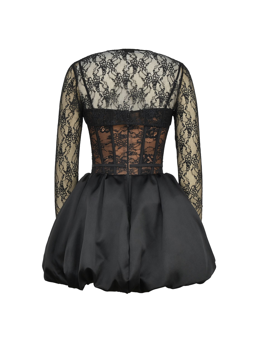 Floral Lace Mini Dress with Detachable Straps — Svelte Chic