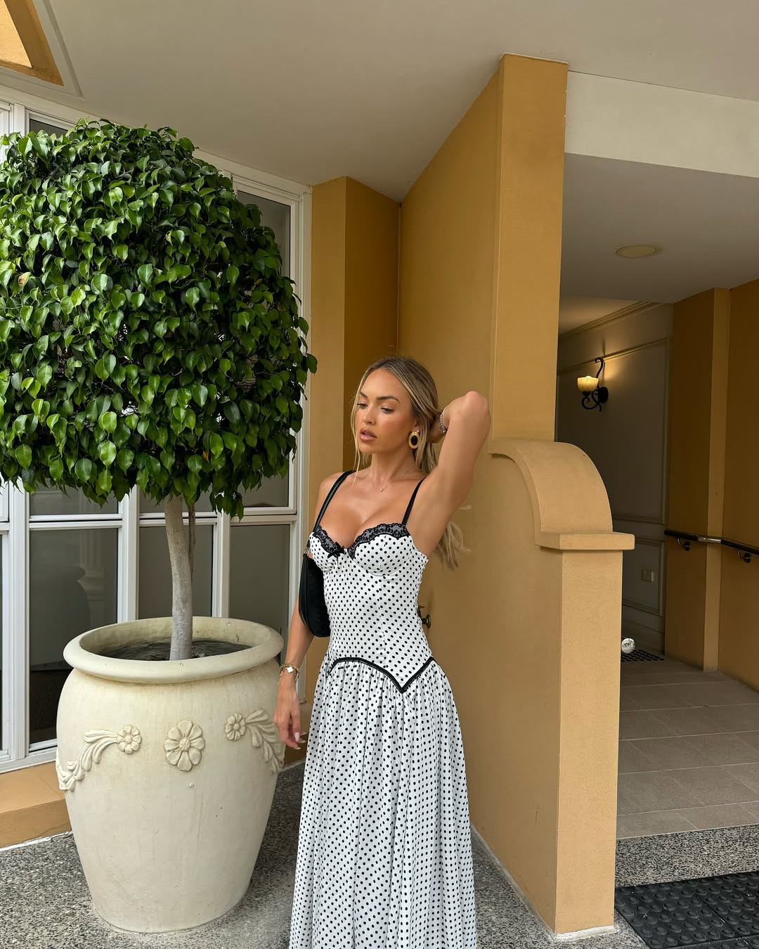 Larissa Polka Dot Chiffon Maxi Dress — Svelte Chic