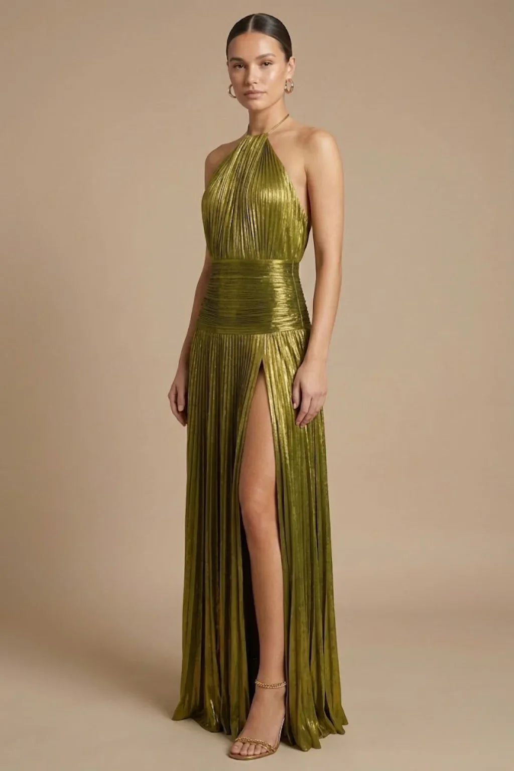 Halter Crossed Neck Maxi Dress — Svelte Chic
