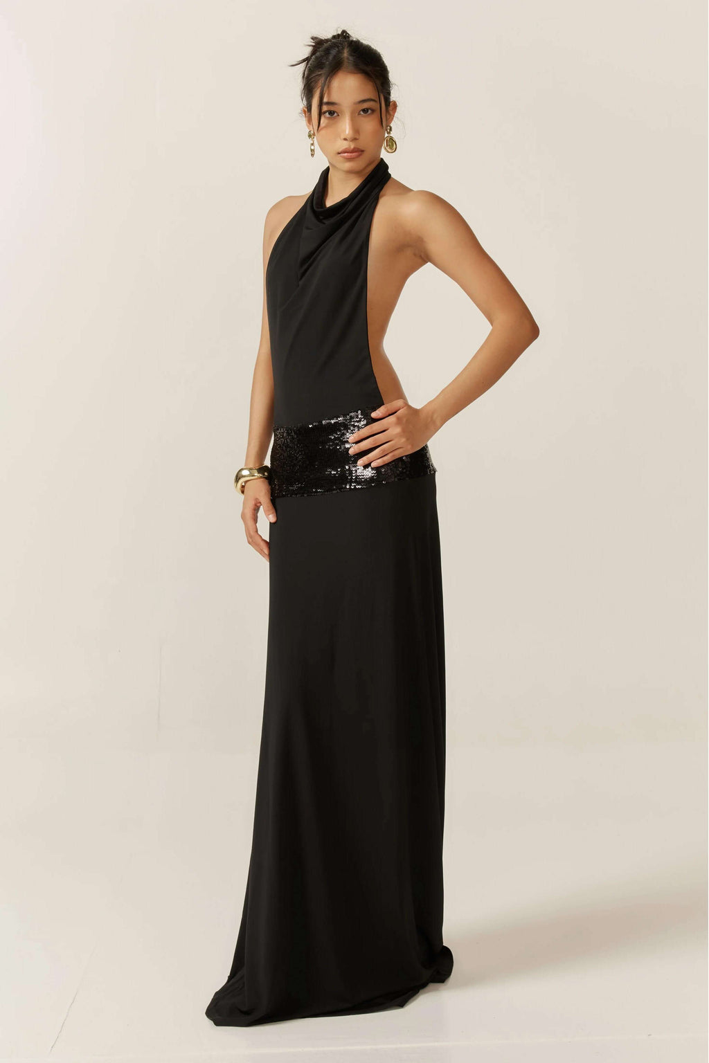 Joanna Halter Backless Midi Dress — Svelte Chic