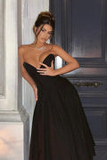 Lorelei Corset Midi Dress in Black — Svelte Chic