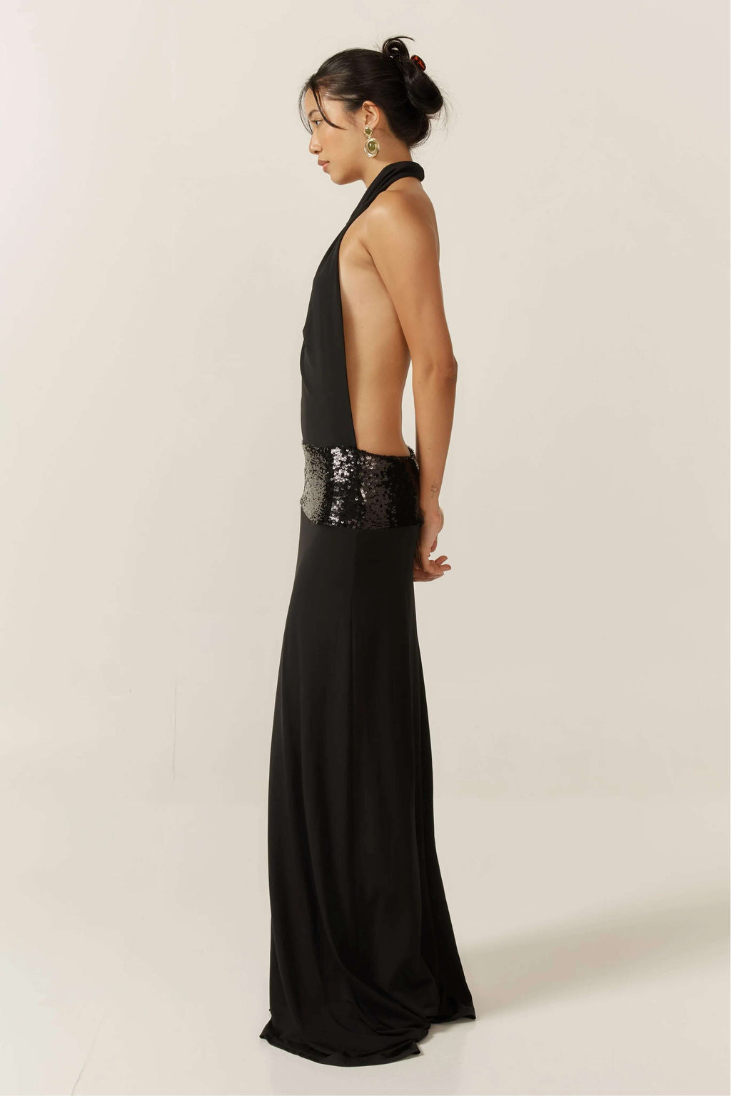 Joanna Halter Backless Midi Dress — Svelte Chic