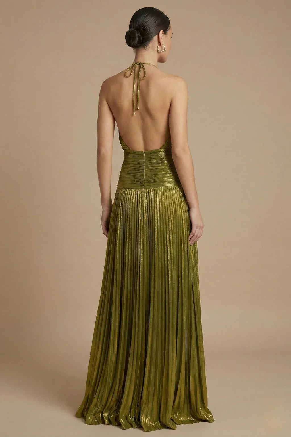Halter Crossed Neck Maxi Dress — Svelte Chic