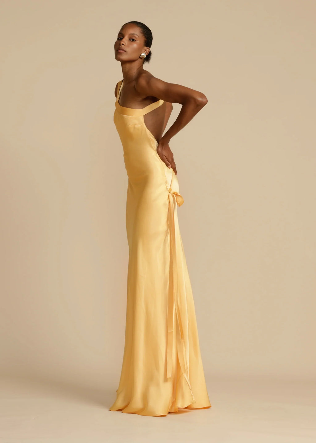 Moonlight Satin One-Shoulder Maxi Dress — Svelte Chic