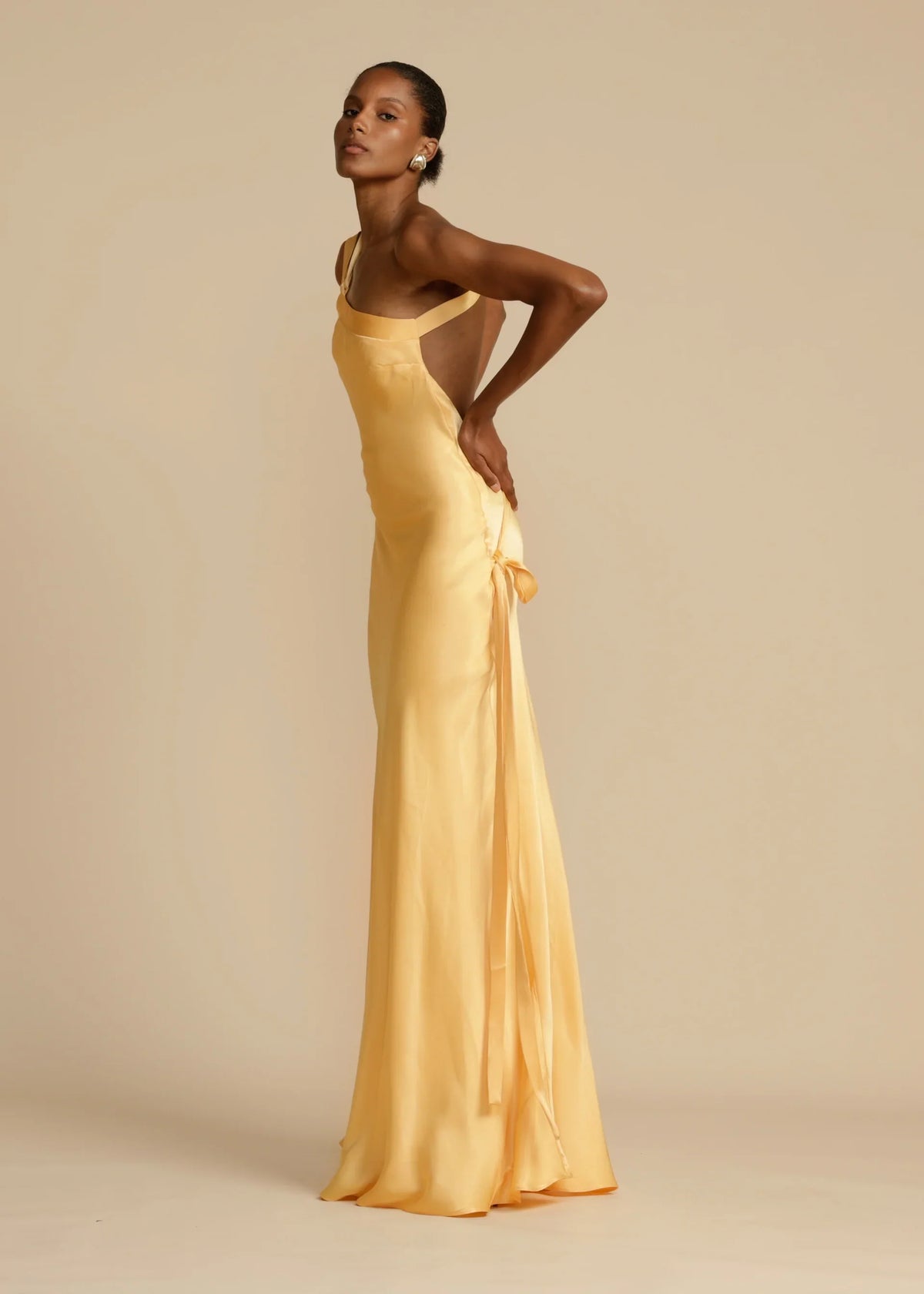 Moonlight Satin One-Shoulder Maxi Dress — Svelte Chic