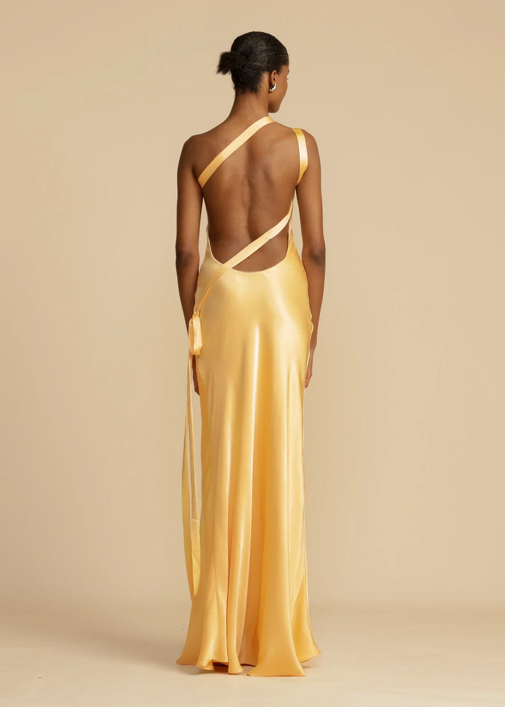 Moonlight Satin One-Shoulder Maxi Dress — Svelte Chic