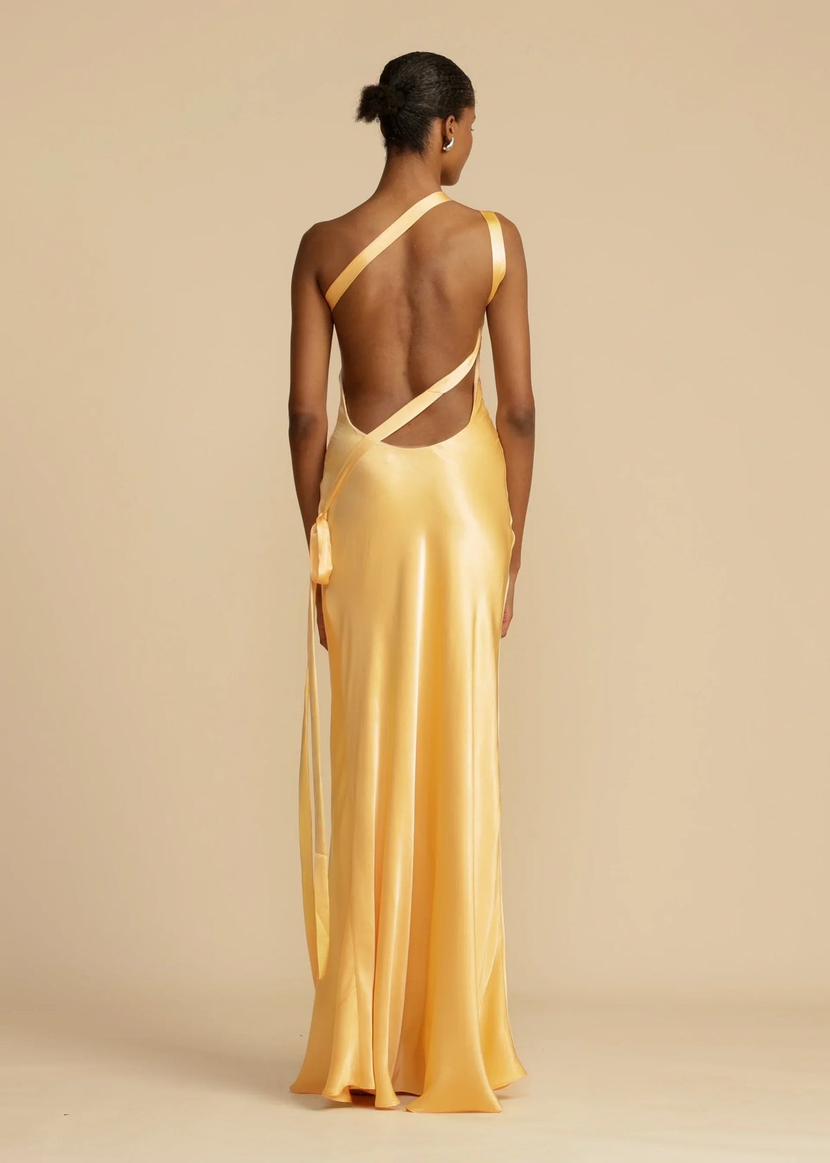 Moonlight Satin One-Shoulder Maxi Dress — Svelte Chic