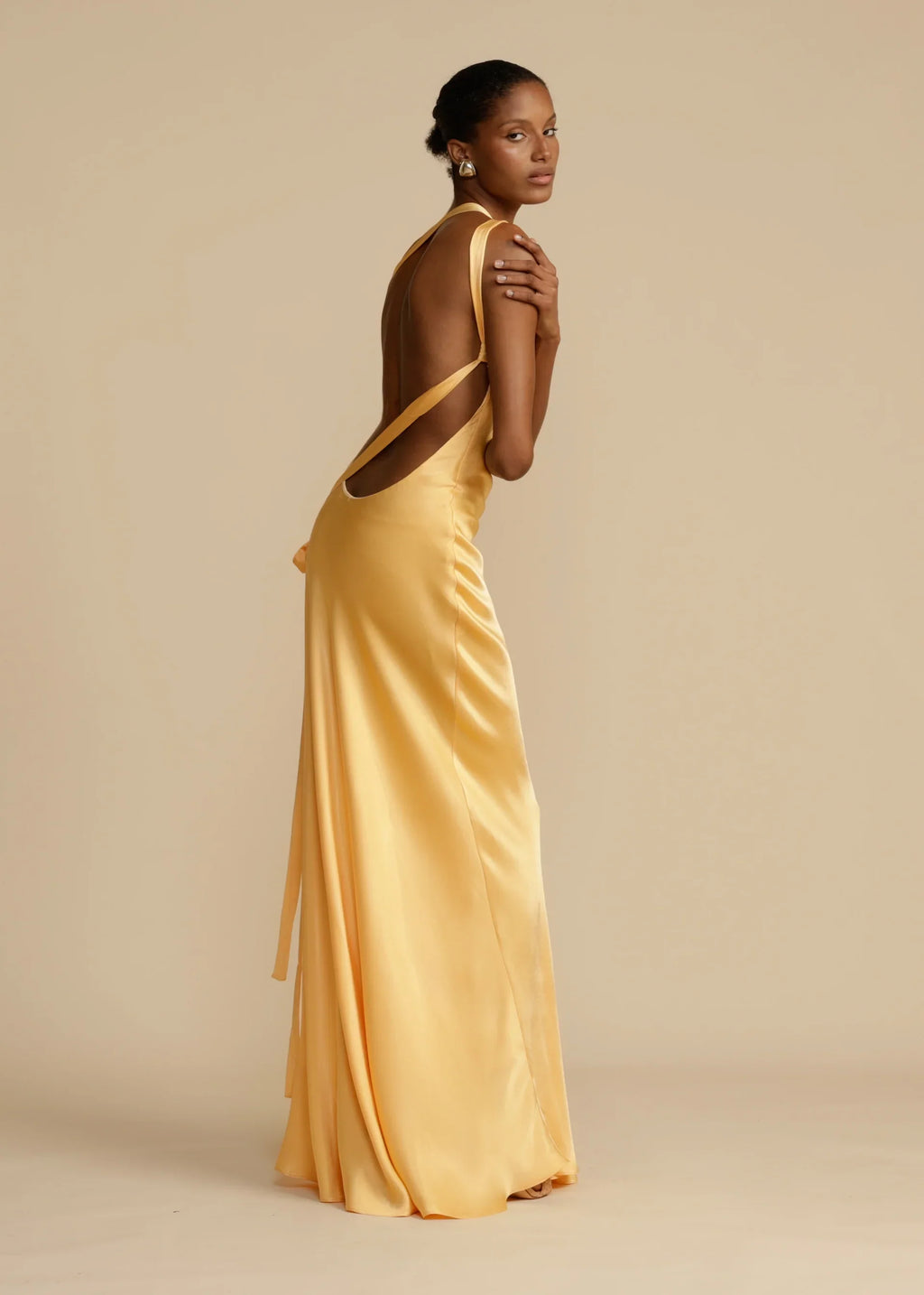 Moonlight Satin One-Shoulder Maxi Dress — Svelte Chic