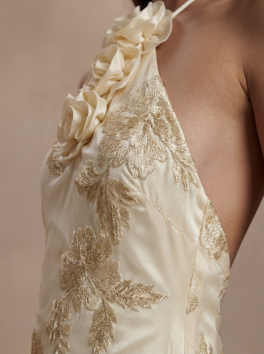 Floral Embroidered Maxi Dress — Svelte Chic