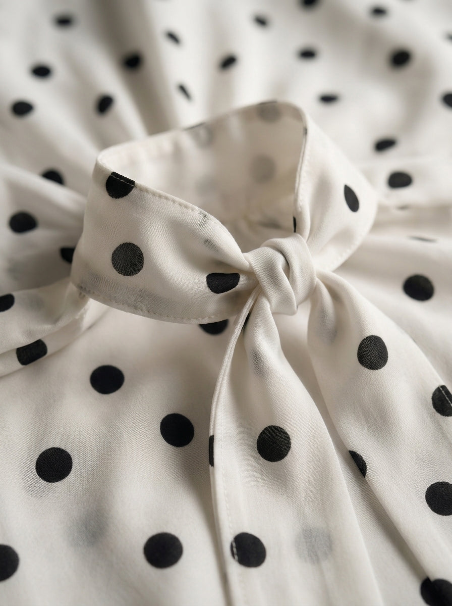 Polka Dot Halter Open Back Mini Dress — Svelte Chic