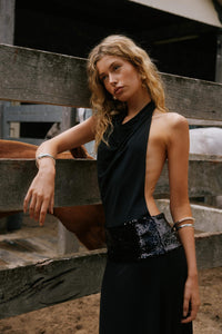 Joanna | Halter Yaka Sıfır Yürüklü Elbise