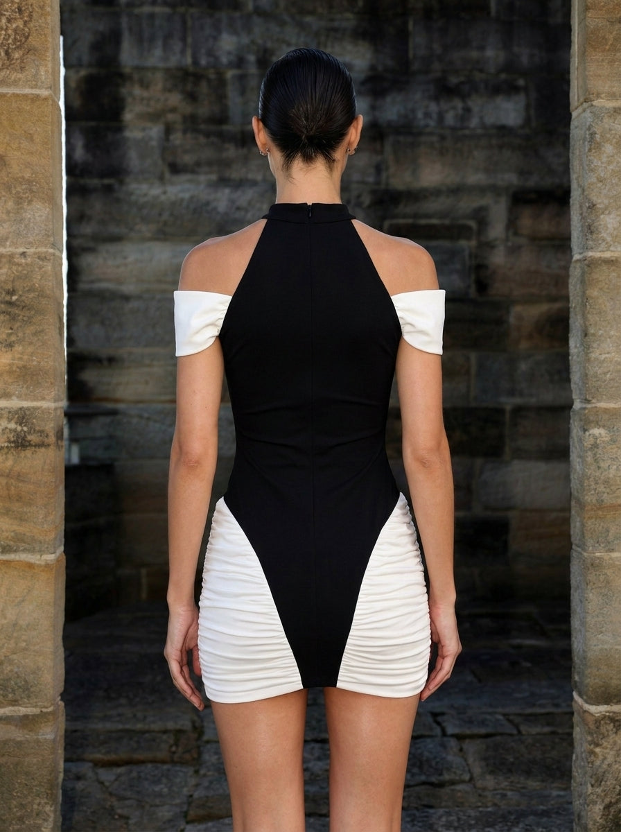 Melinda Contrast Mini Dress — Svelte Chic