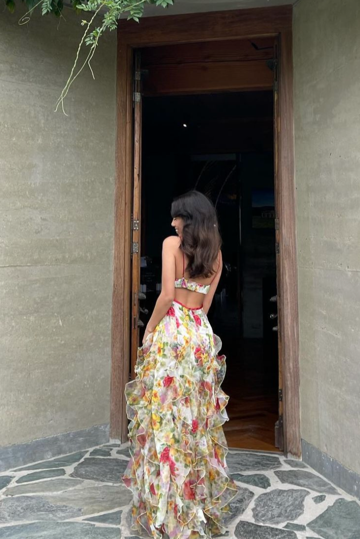 Saskia | Fırfırlı Maksi Elbise