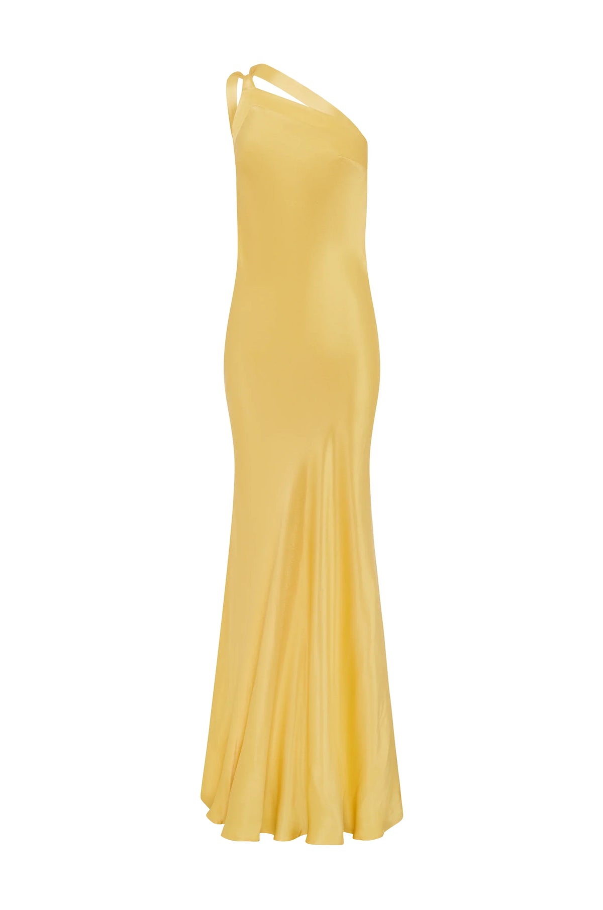 Moonlight Satin One-Shoulder Maxi Dress — Svelte Chic