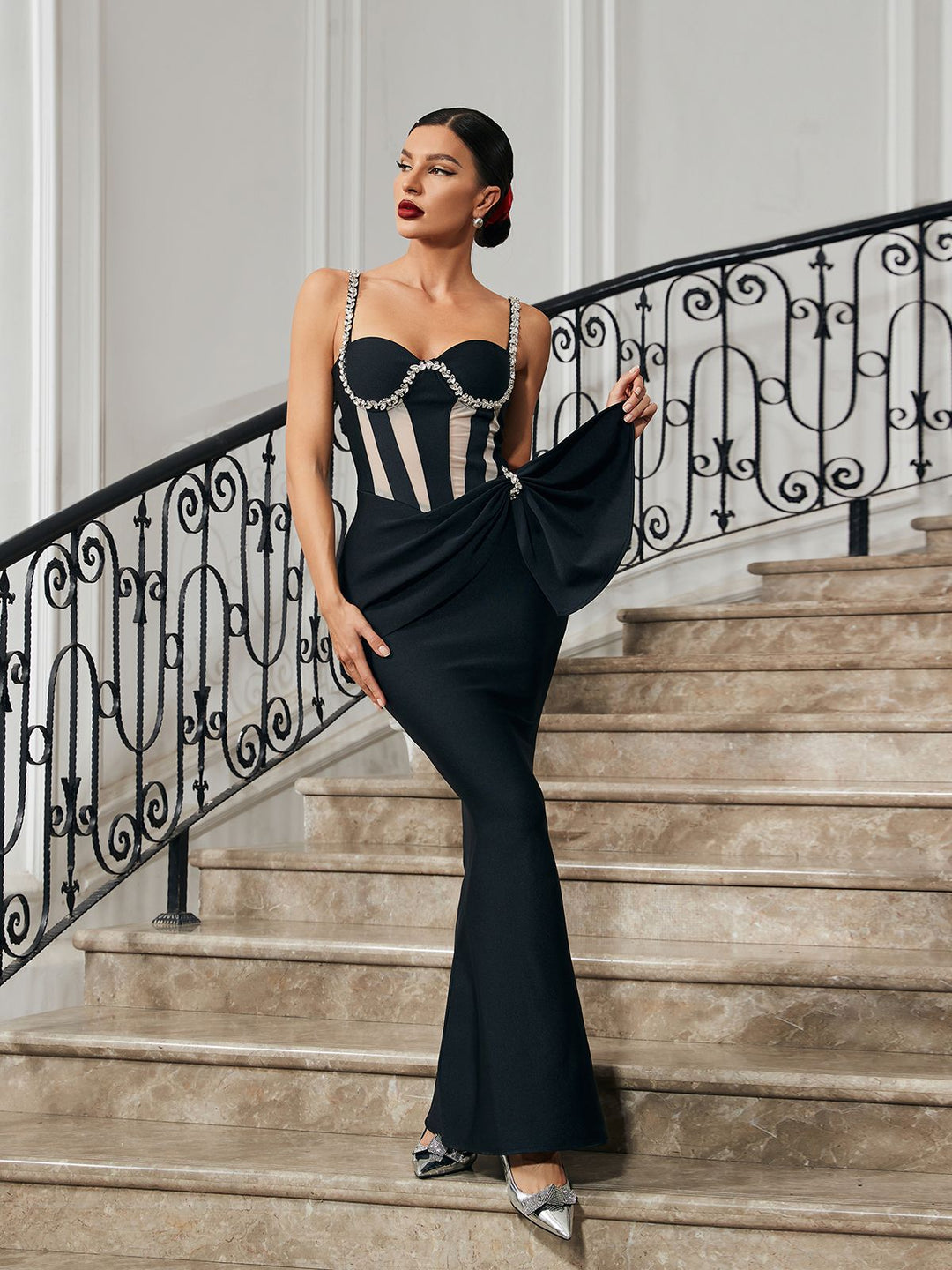 Aroa Kristal Denizkızı Bandaj Elbise