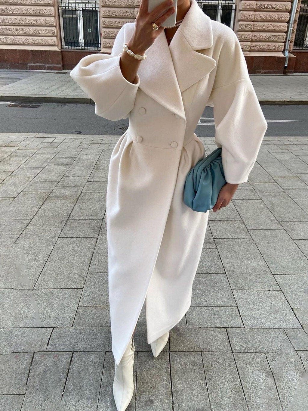 Miss Paris Trench Coat in White — Svelte Chic