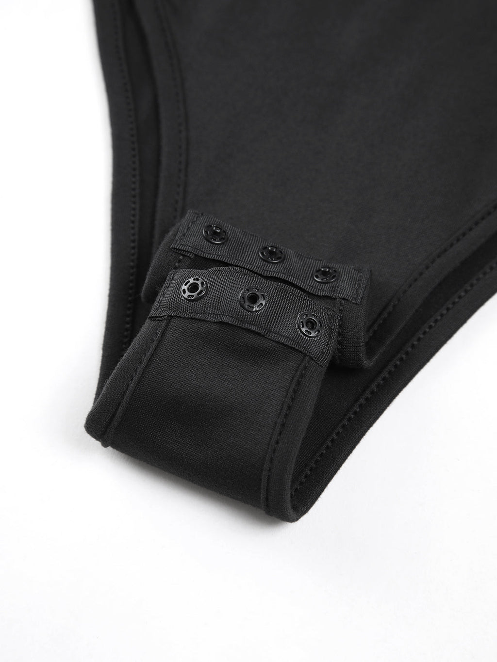 Sweetheart Patchwork Long Sleeve Bodysuit — Black — Svelte Chic