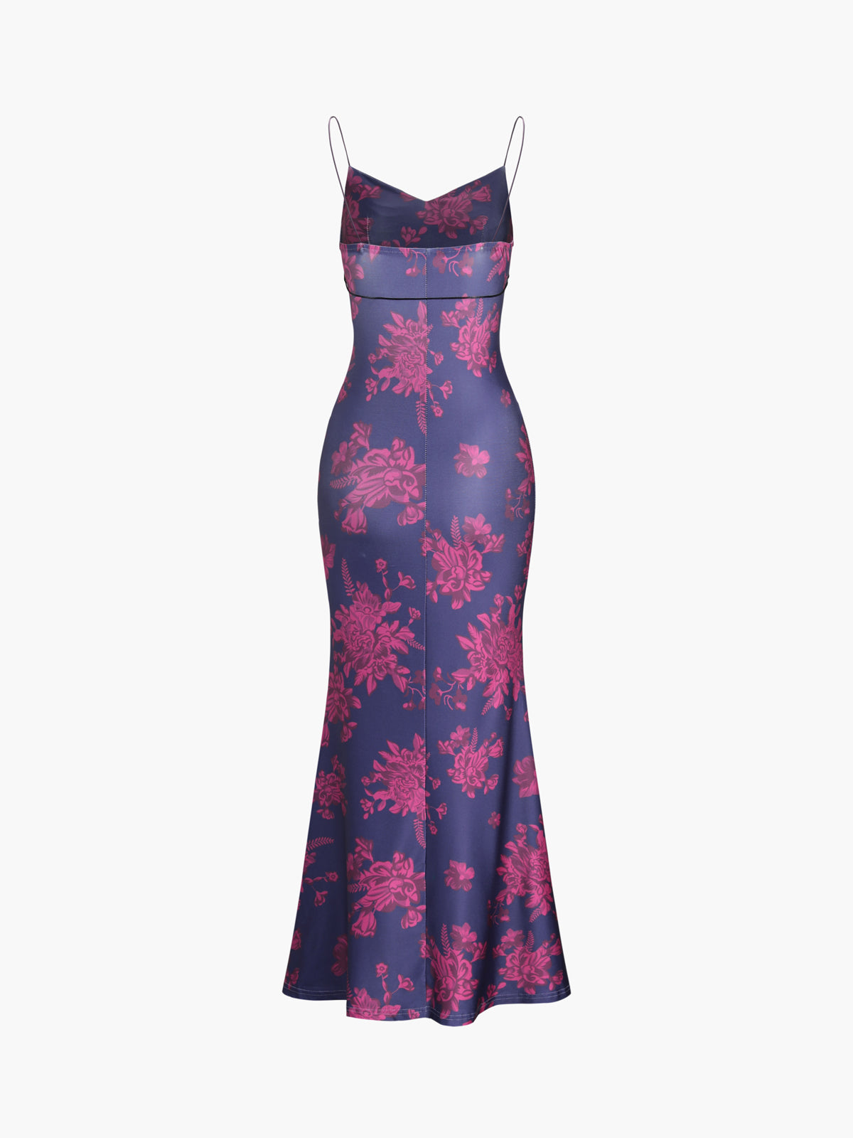 Floral Tie-Up Cami Maxi Dress — Purple — Svelte Chic