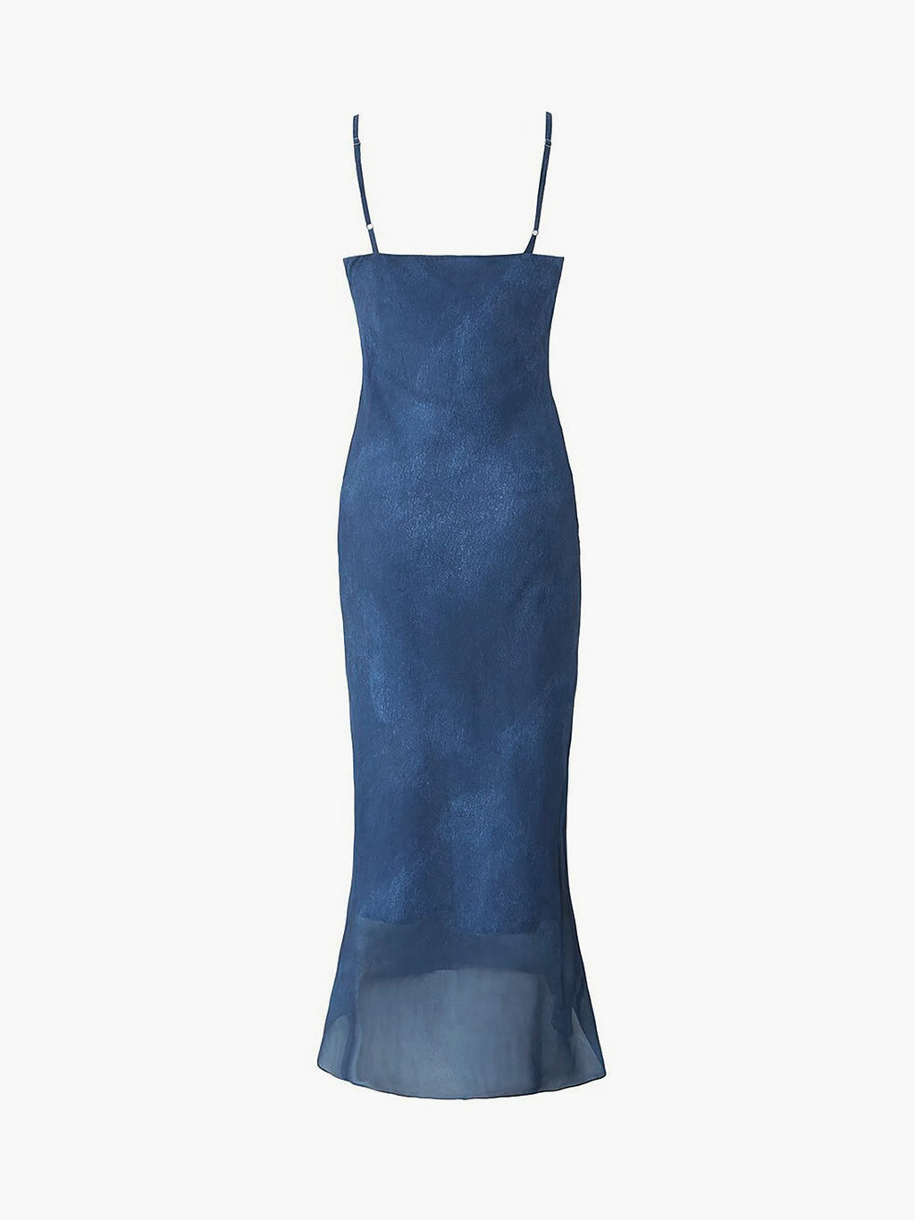 Patchwork V-Neck Cami Midi Dress — Blue — Svelte Chic
