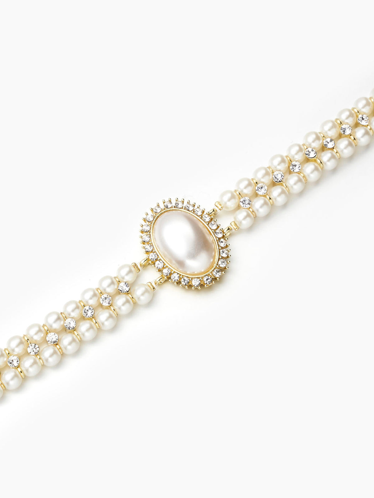 Vintage Double Layer Pearl Choker — Gold & White — Svelte Chic