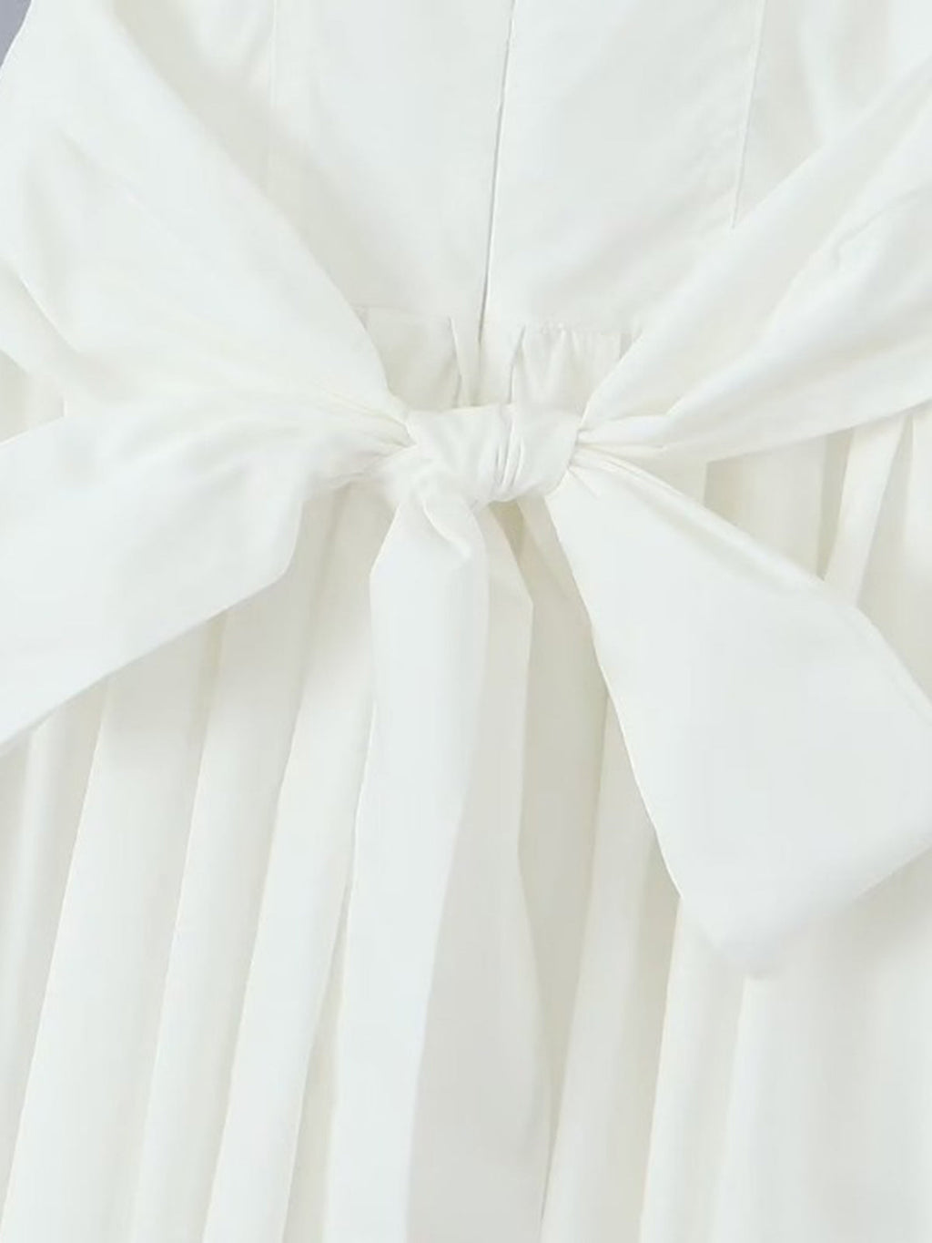Lace-Up Doll Collar Mini Dress — White — Svelte Chic