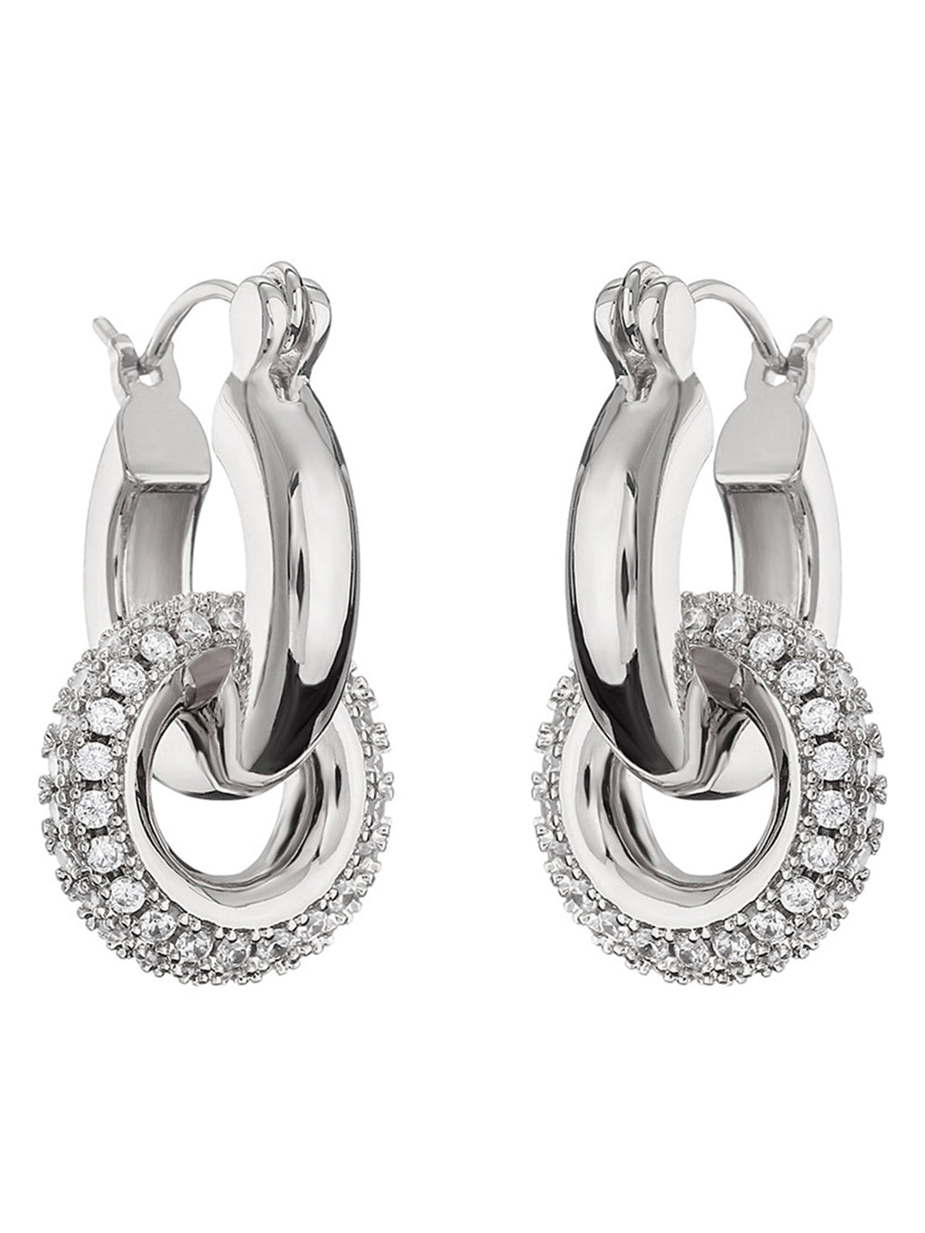 Polished Double Hoop Earrings — Svelte Chic