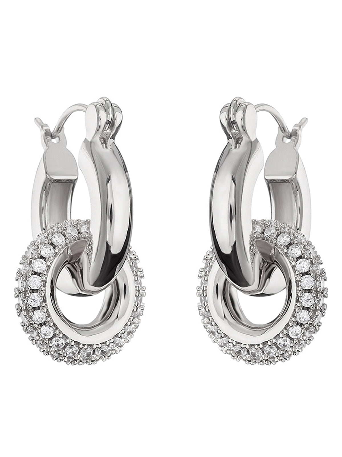 Polished Double Hoop Earrings — Svelte Chic