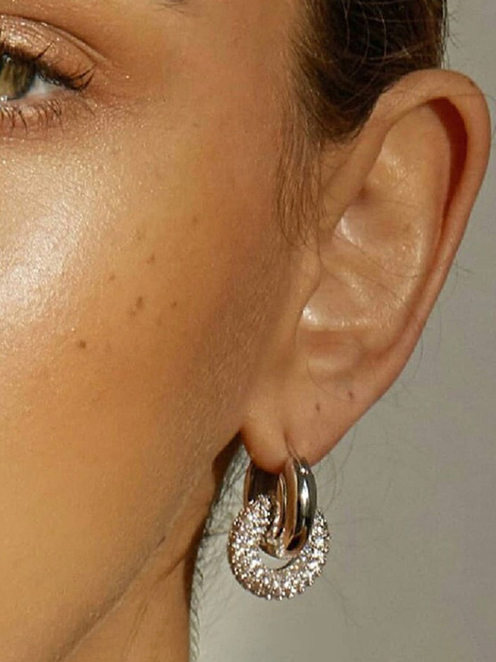 Polished Double Hoop Earrings in Silver — Svelte Chic