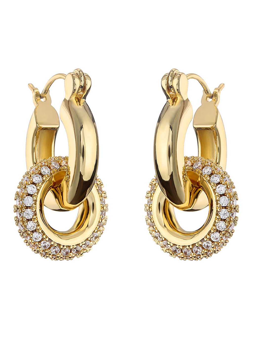 Polished Double Hoop Earrings — Svelte Chic