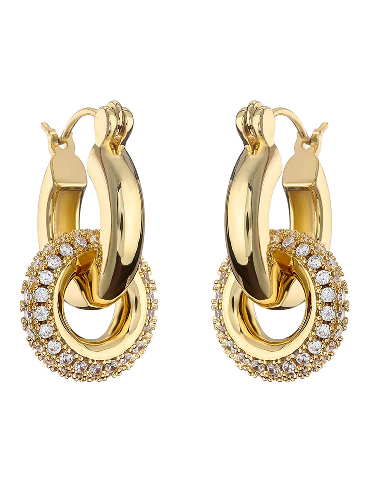 Polished Double Hoop Earrings — Svelte Chic