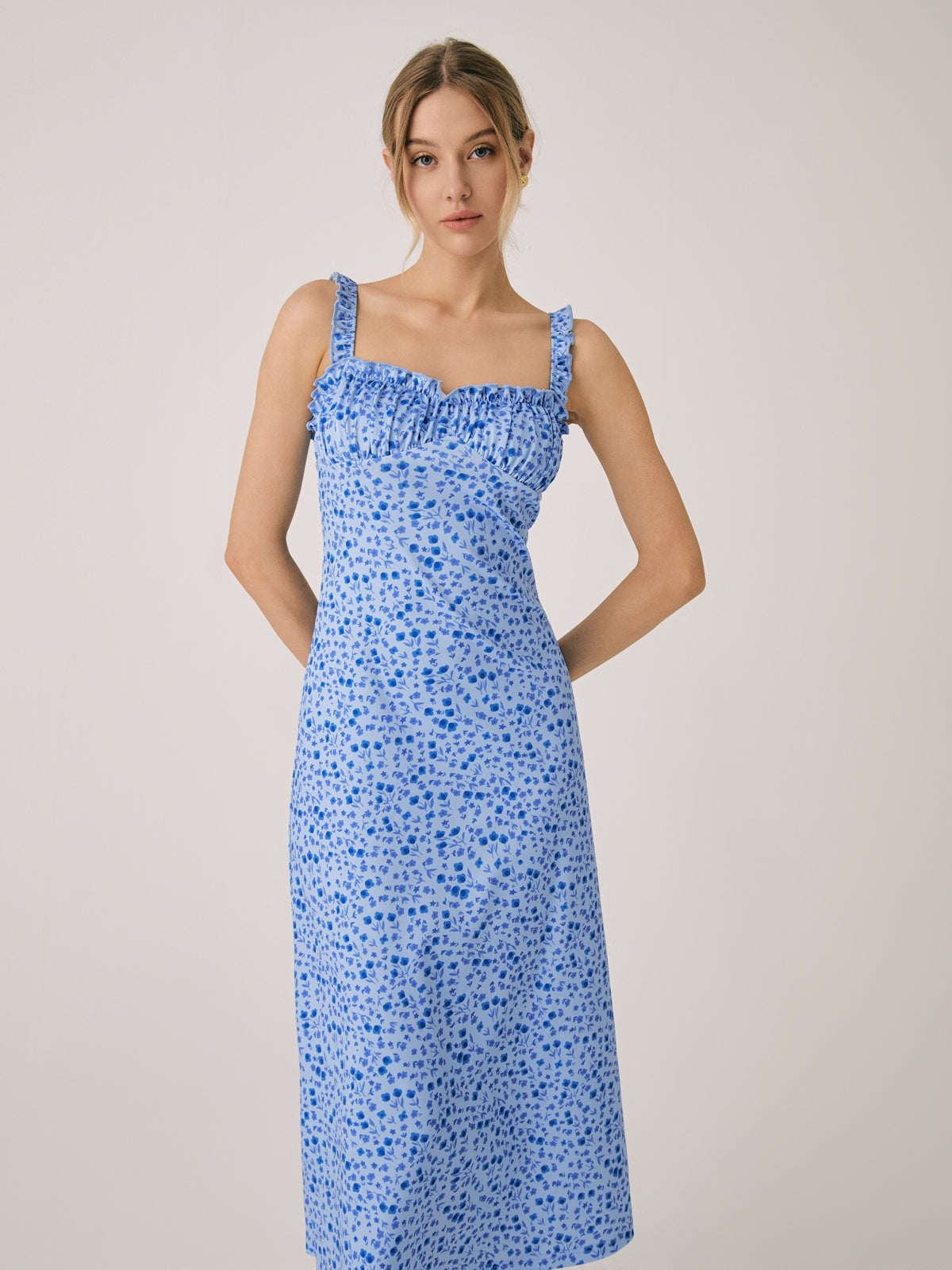 Floral Bohemian Cami Midi Dress — Pink — Svelte Chic