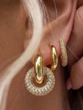 Polished Double Hoop Earrings in Gold — Svelte Chic