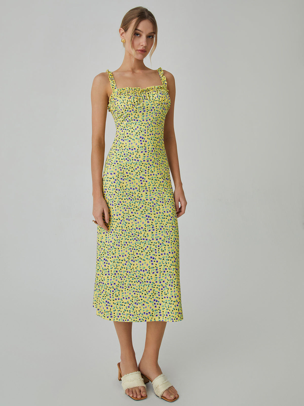 Floral Bohemian Cami Midi Dress — Pink — Svelte Chic