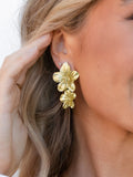Flower Shaped Earrings — Gold in Gold — Svelte Chic