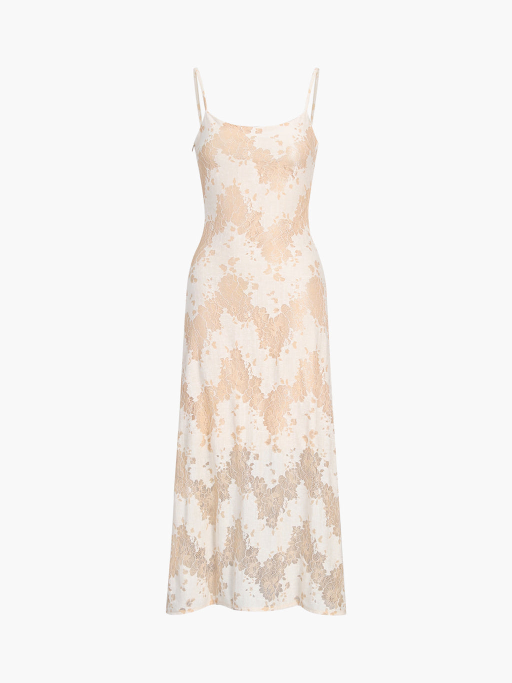 Backless Criss-Cross Knotted Maxi Dress — Beige — Svelte Chic
