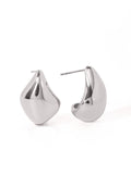 Irregular Shape Titanium Steel Earrings in Silver — Svelte Chic
