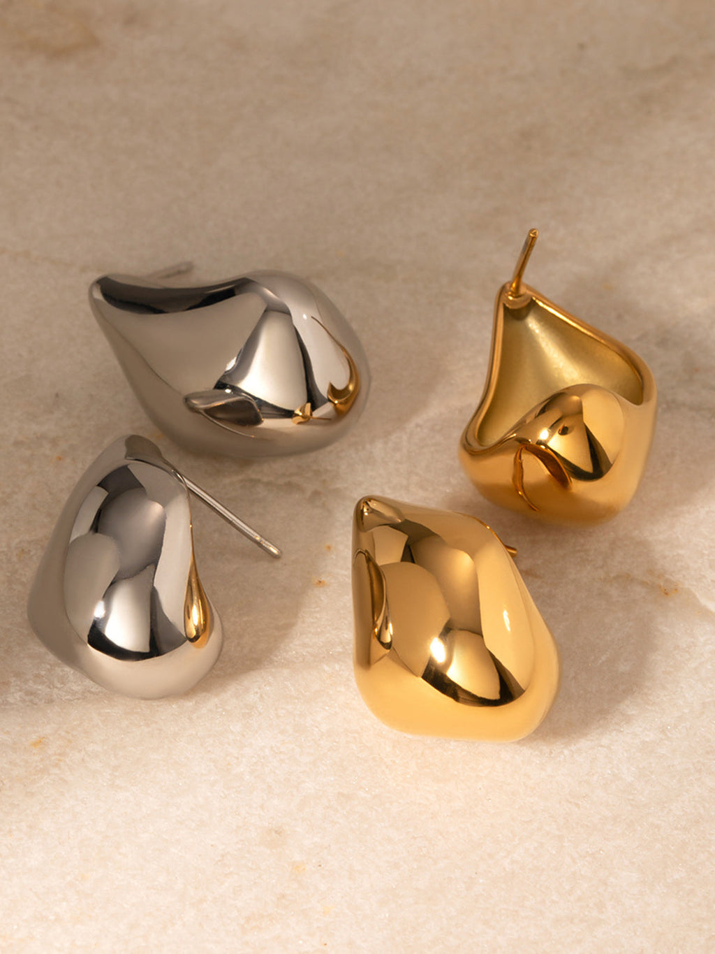 Irregular Shape Titanium Steel Earrings — Svelte Chic