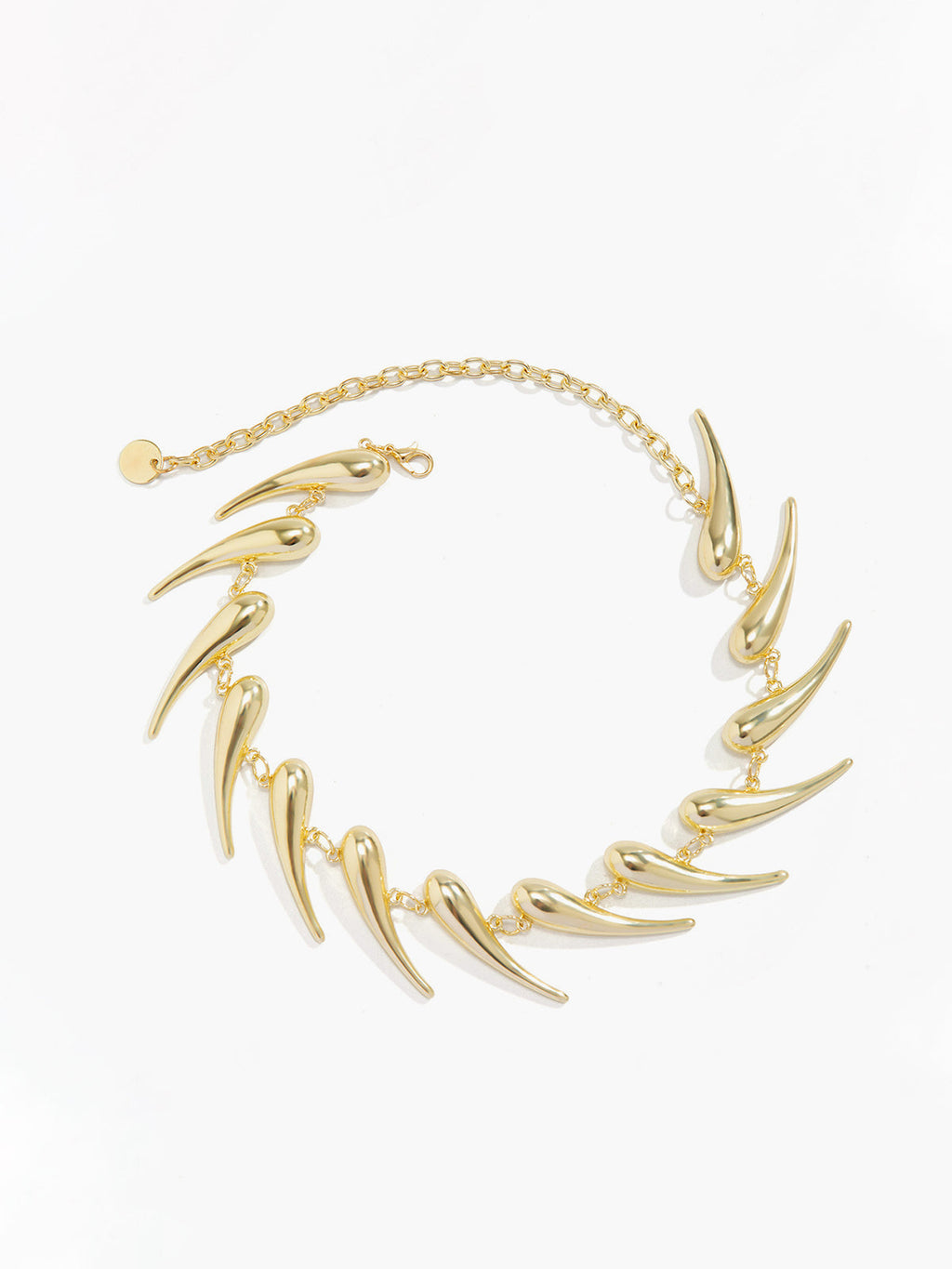 Geometric Waterdrop Necklace — Gold — Svelte Chic
