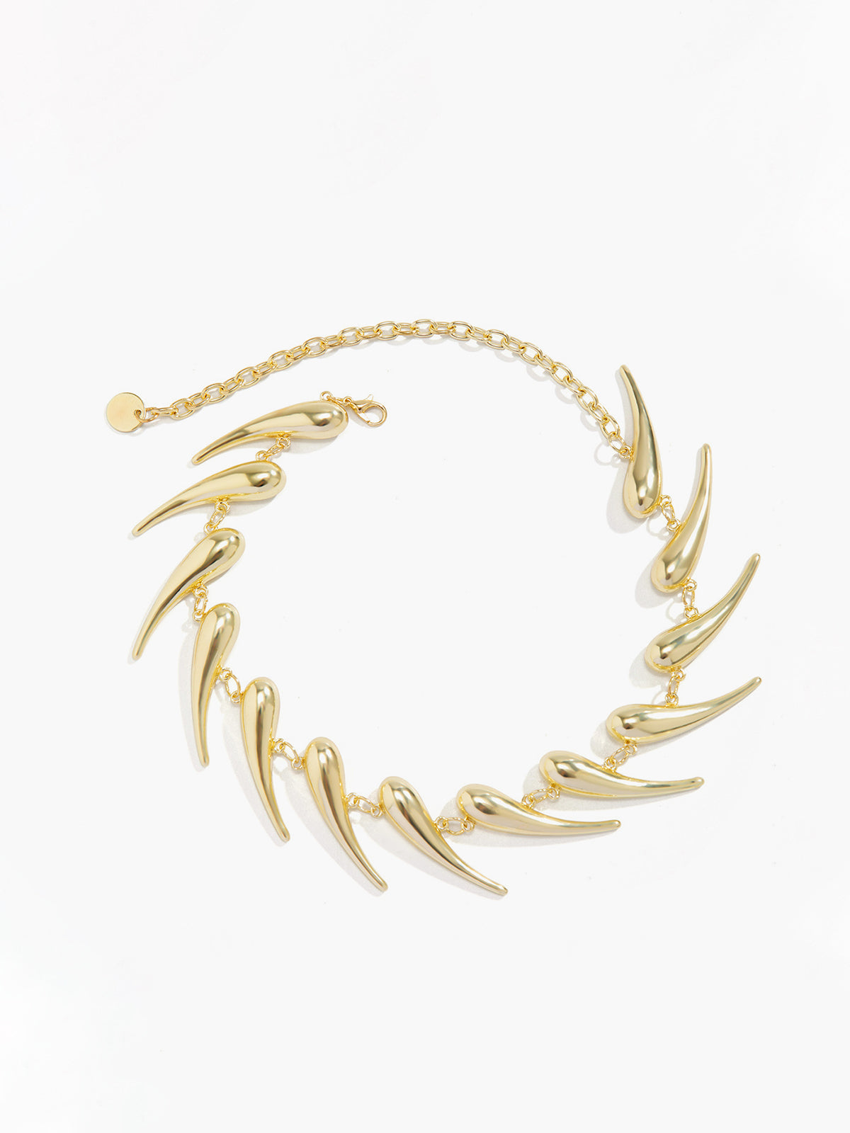 Geometric Waterdrop Necklace — Gold — Svelte Chic