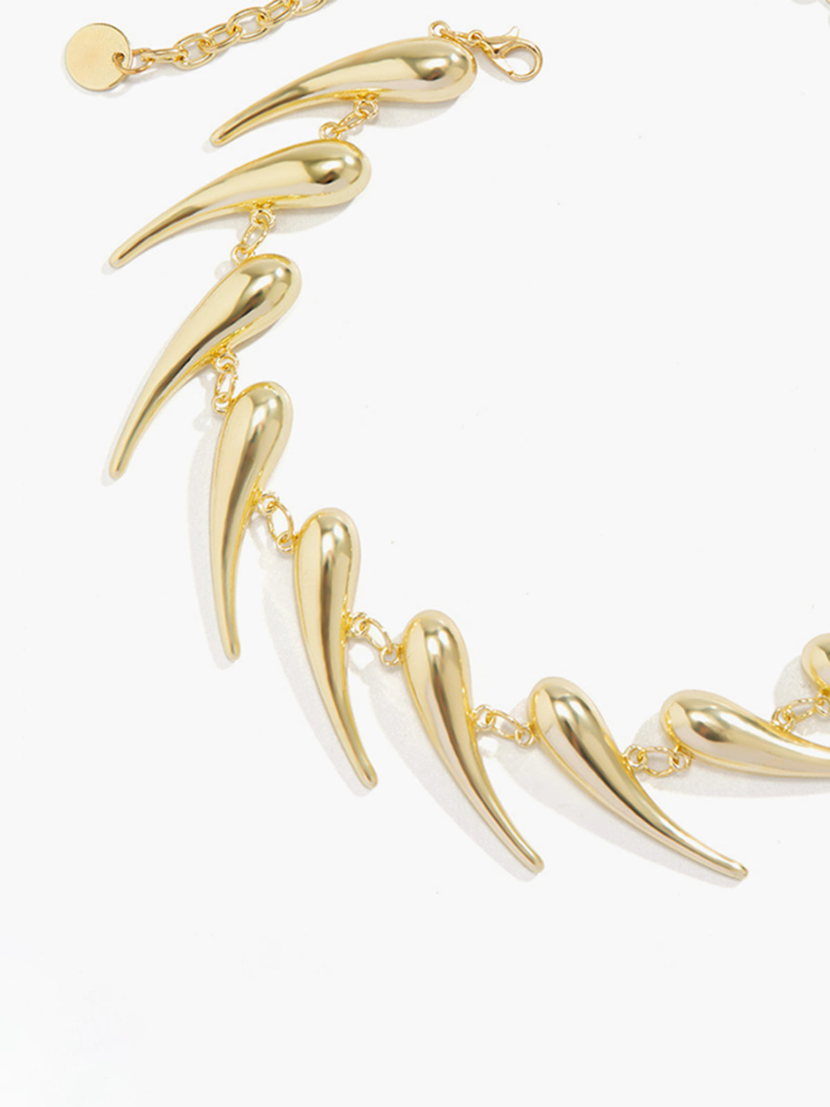 Geometric Waterdrop Necklace — Gold — Svelte Chic