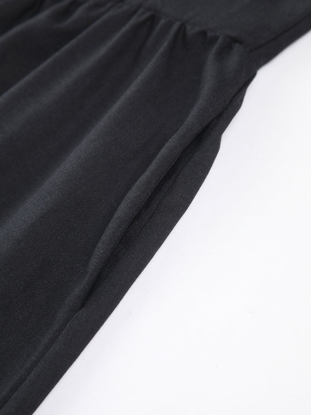 Cotton Linen Knotted Cami Midi Dress — Black — Svelte Chic