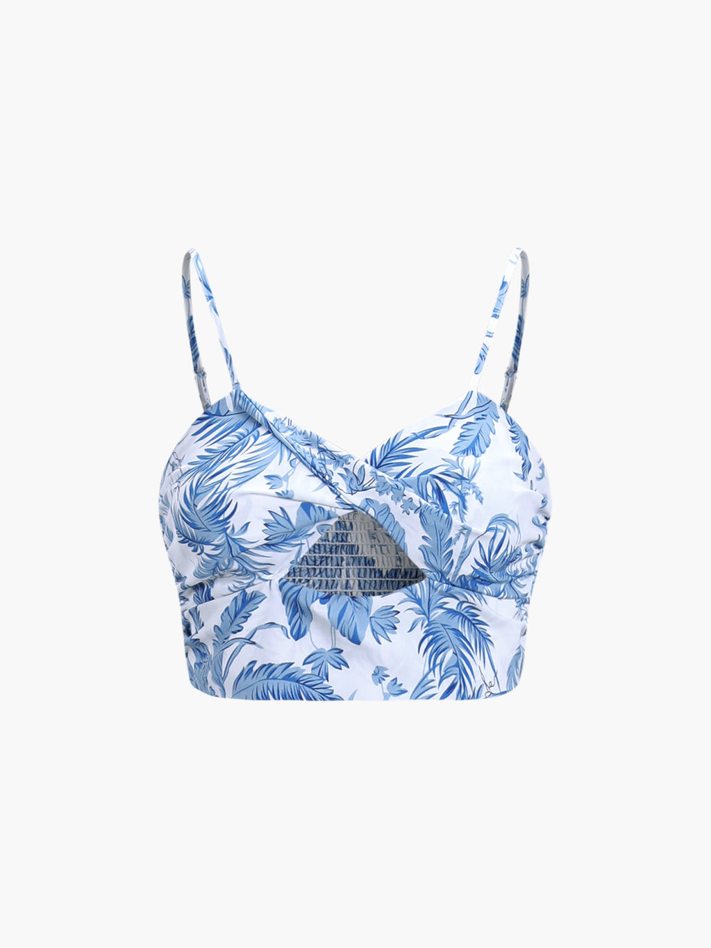 Print Bustier & Maxi Skirt Set — Blue Open Back — Svelte Chic