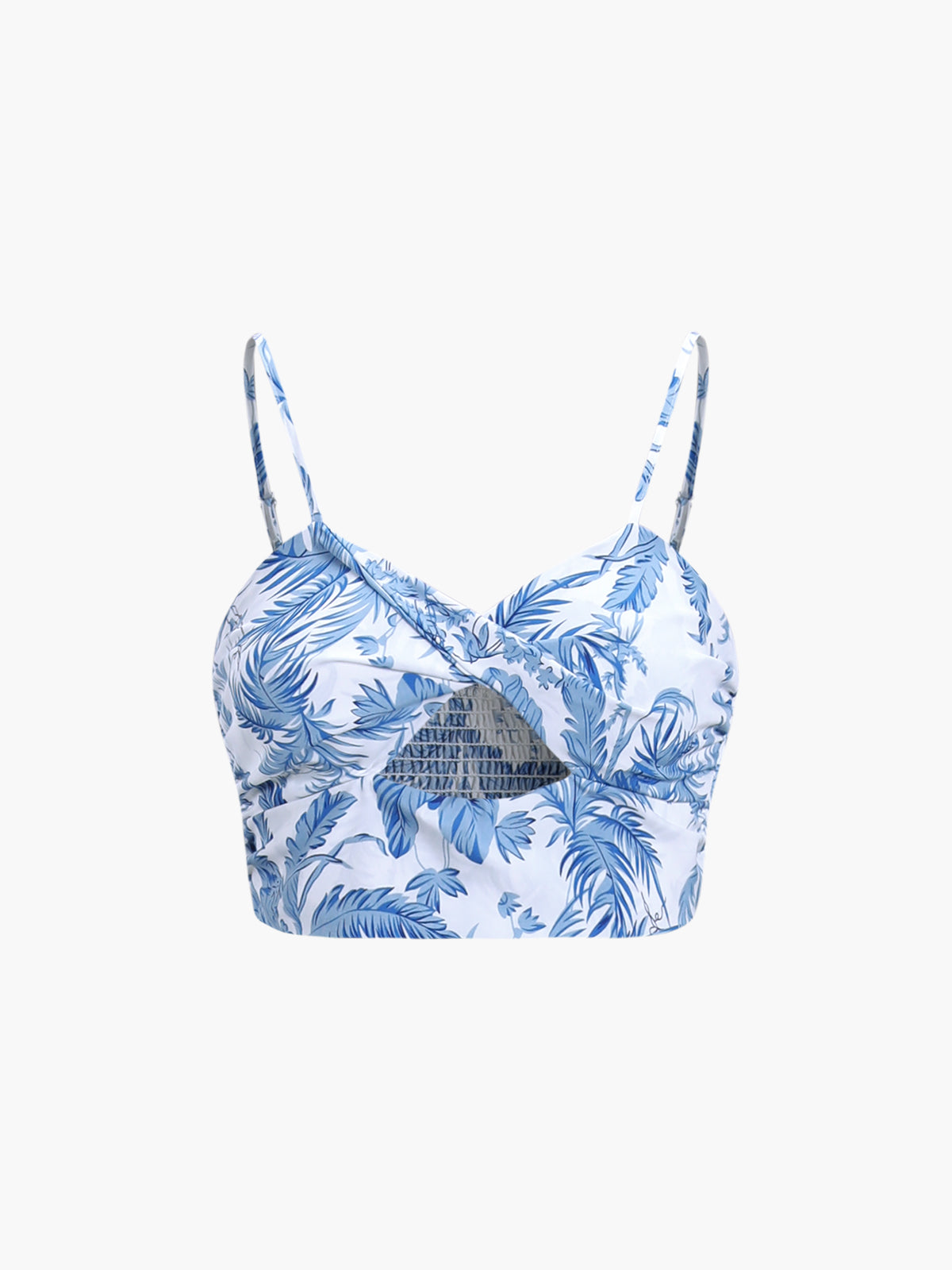 Print Bustier & Maxi Skirt Set — Blue Open Back — Svelte Chic