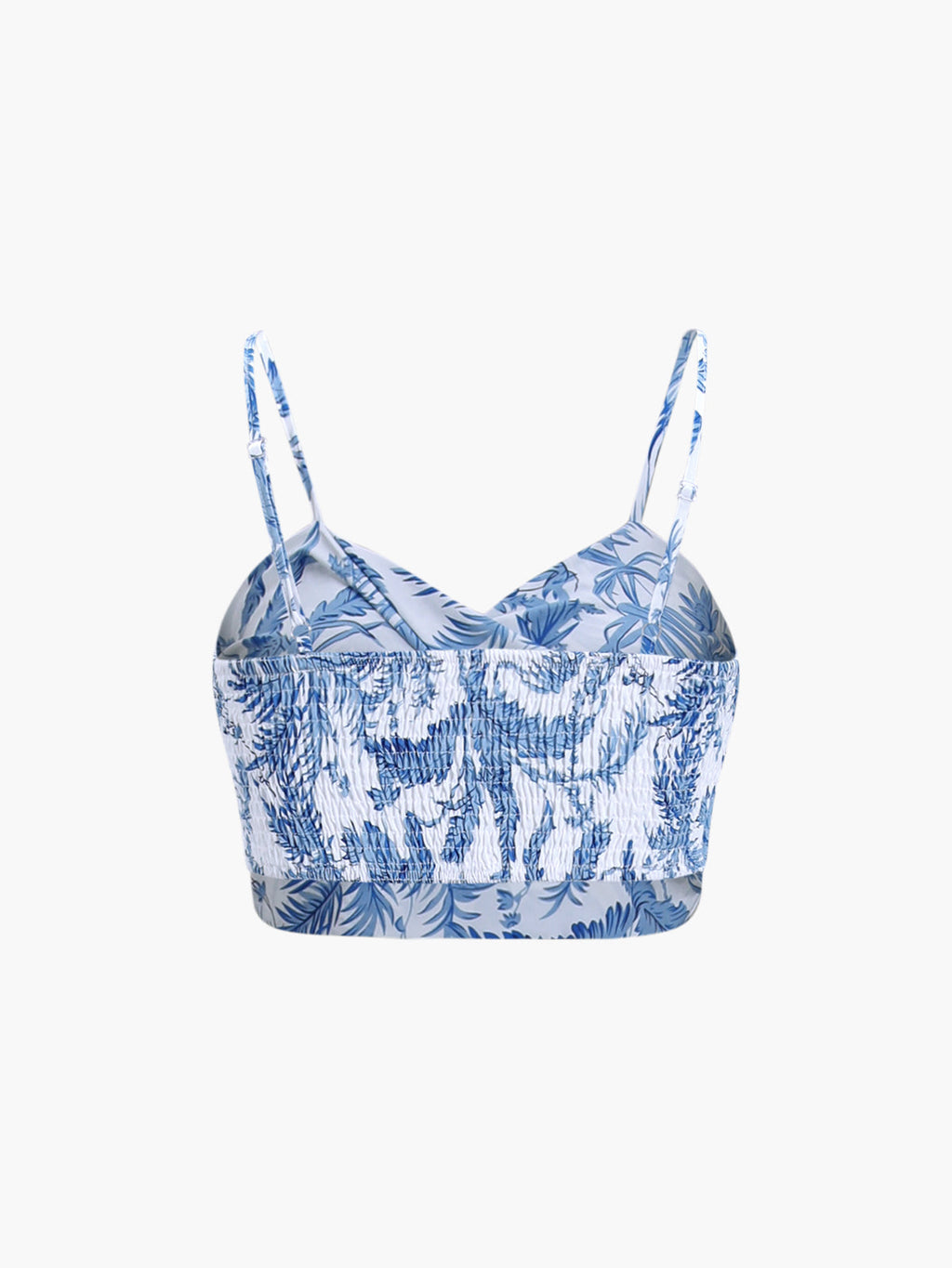 Print Bustier & Maxi Skirt Set — Blue Open Back — Svelte Chic