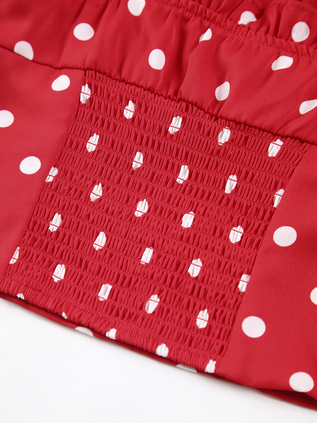 Polka Dot Sleeveless Top — Red Lettuce Edge — Svelte Chic