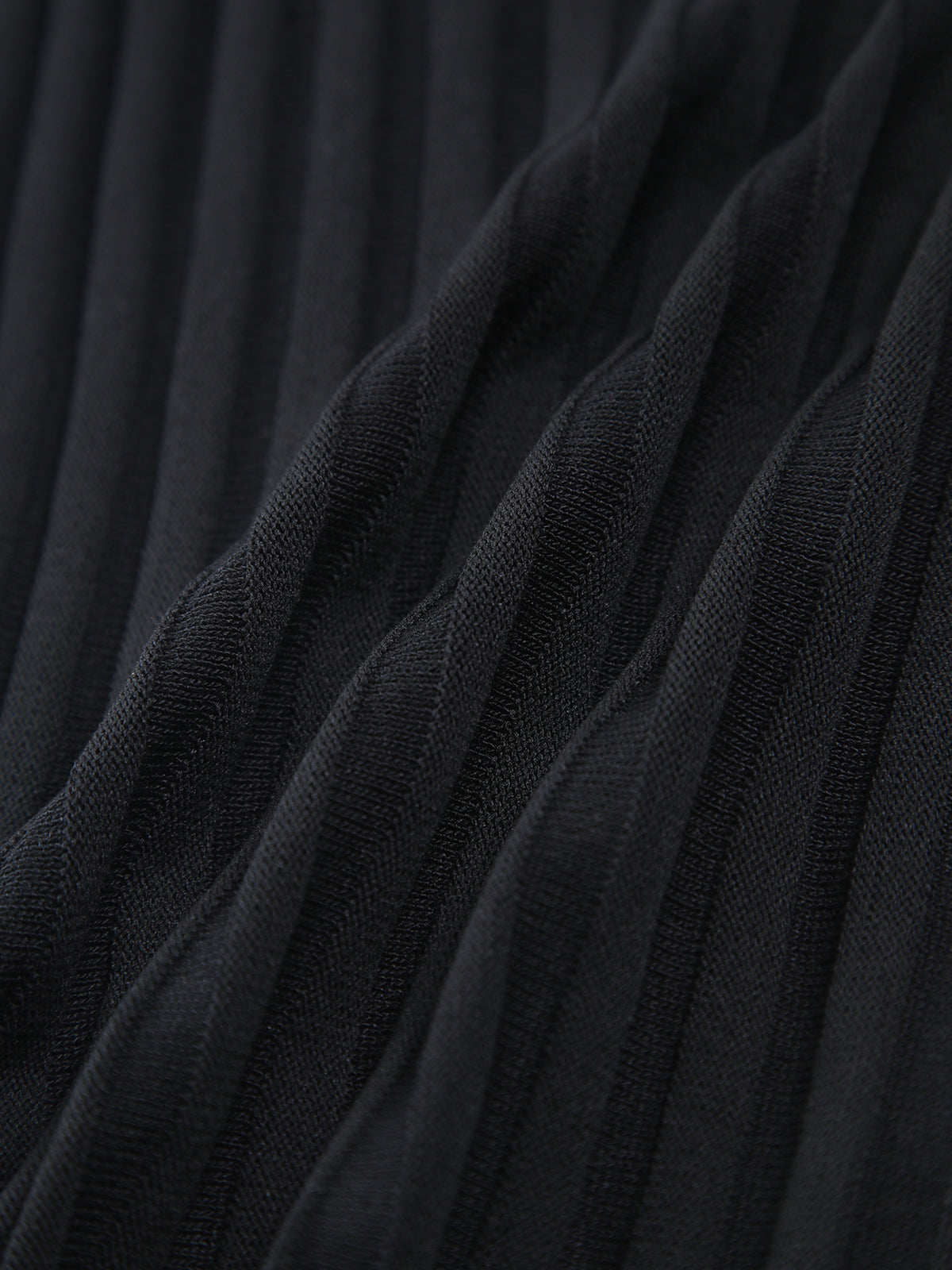Pleated Knit Vest — Black — Svelte Chic