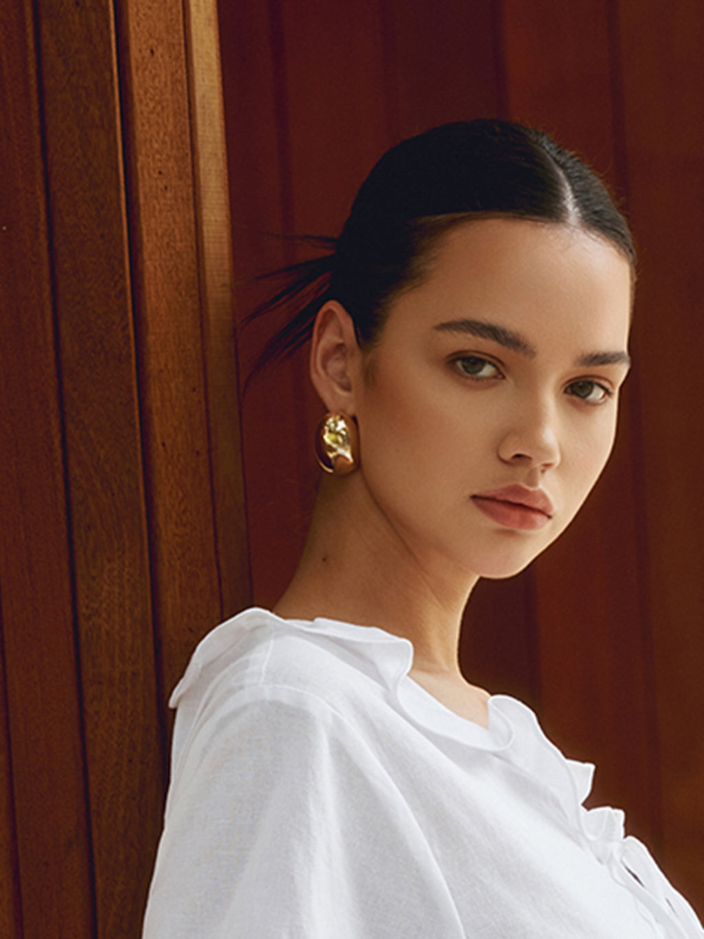 Chunky Teardrop Statement Earrings — Gold — Svelte Chic