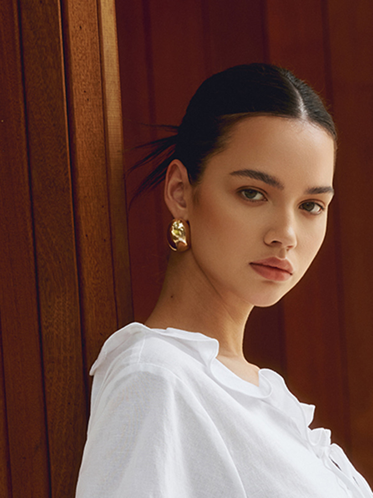 Chunky Teardrop Statement Earrings — Gold — Svelte Chic