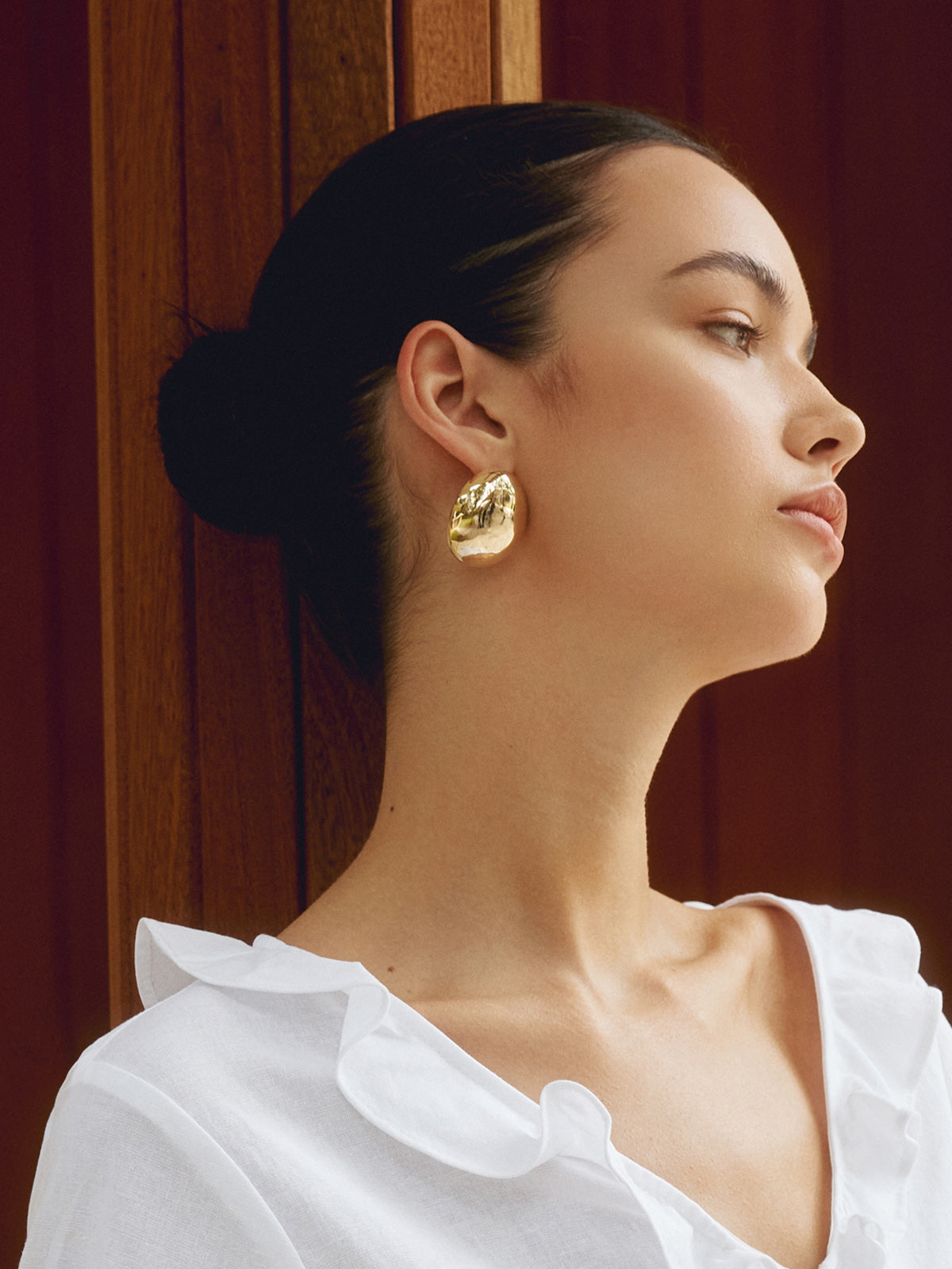 Chunky Teardrop Statement Earrings — Gold — Svelte Chic